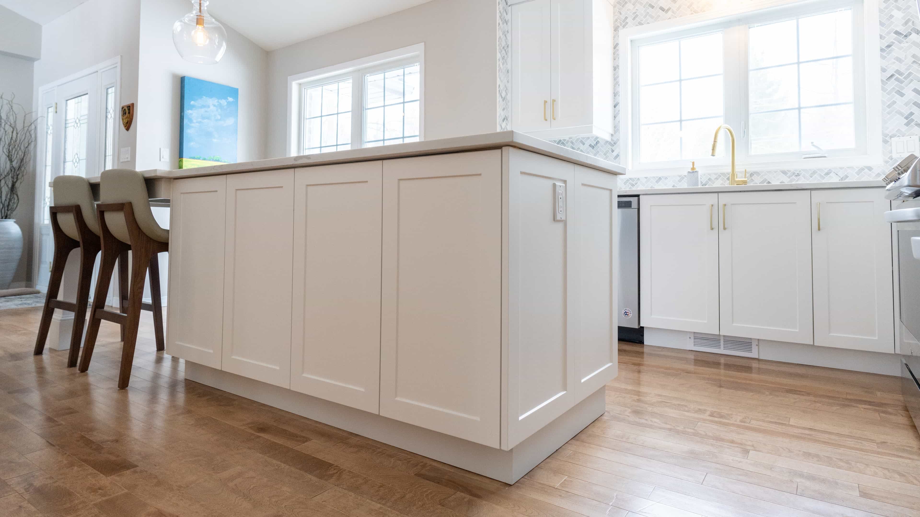 Blue bathroom cabinets